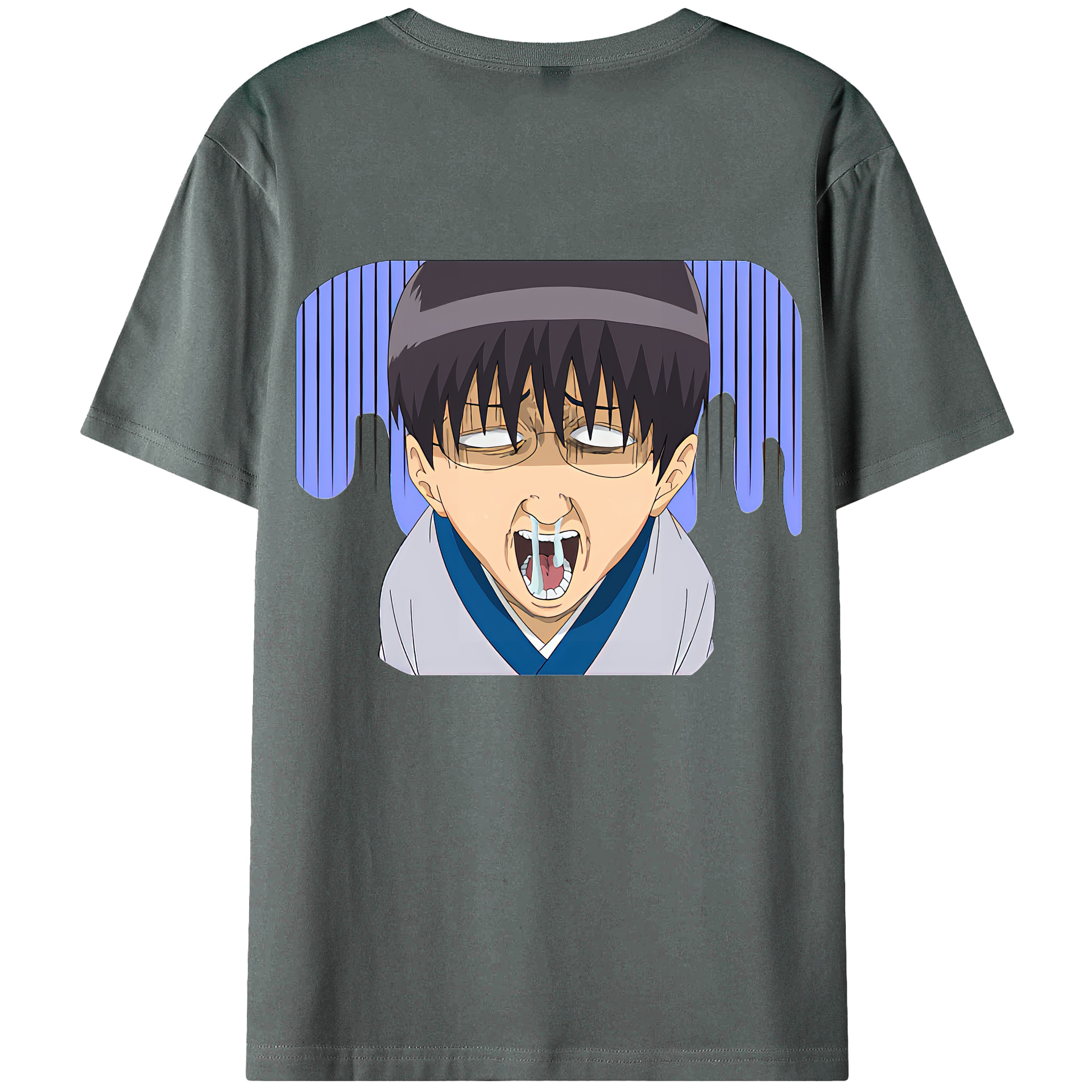 （画像用） ぎんたま 坂田銀時（さかたぎんとき） 神楽 志村新八（しむら しんぱち） GINTAMA Sakata Gintoki Kagura Shimura Shinpachi 綿100％ メンズ半袖Tシャツ（バックプリント） 通気性